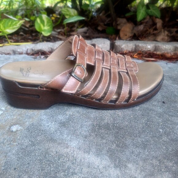 Dansko Marion Leather Strappy Sandals 43/12.5-13 Clogs  Slides - Picture 2 of 8